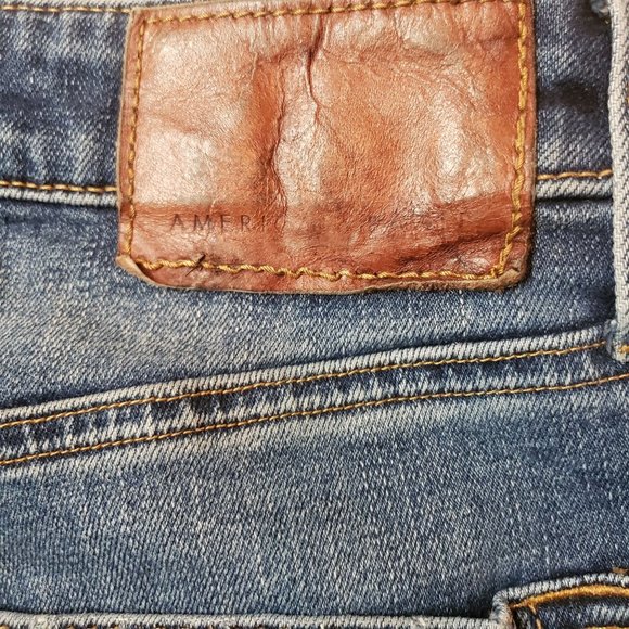 American Eagle jeans‎ size 28 slim flex distressed blue mid wash - Picture 8 of 11